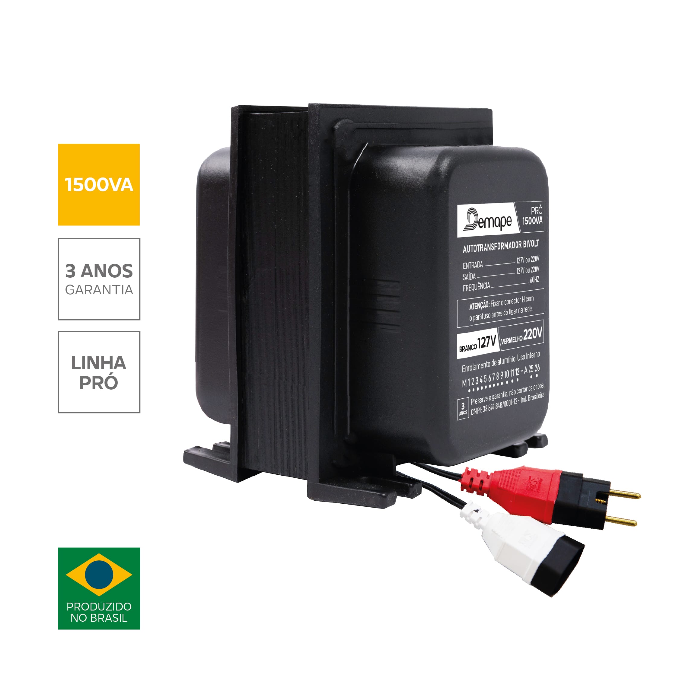 Auto transformador 1500 VA 110-220 V Demape PRO