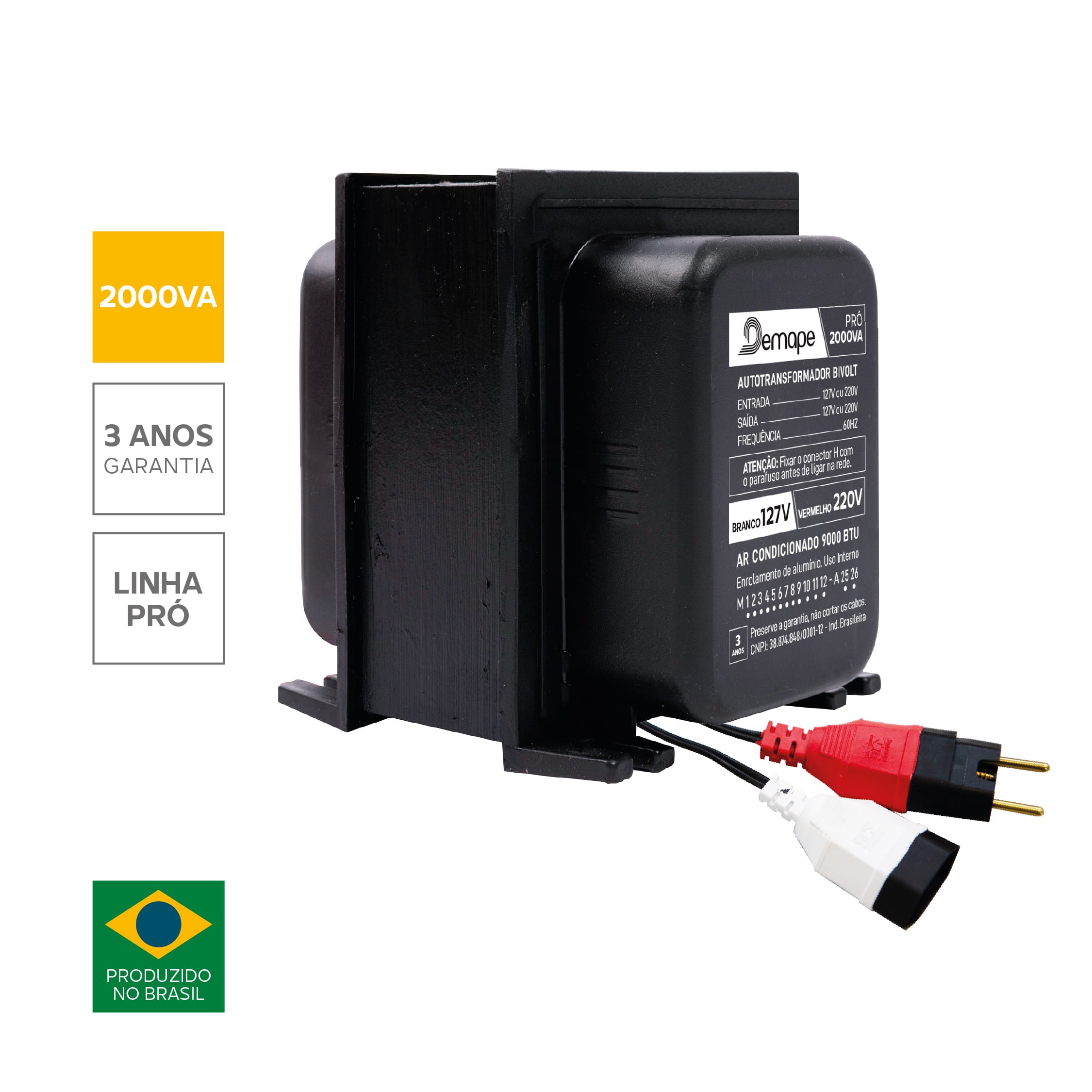 Auto transformador 2000 VA 110-220 V Demape PRO