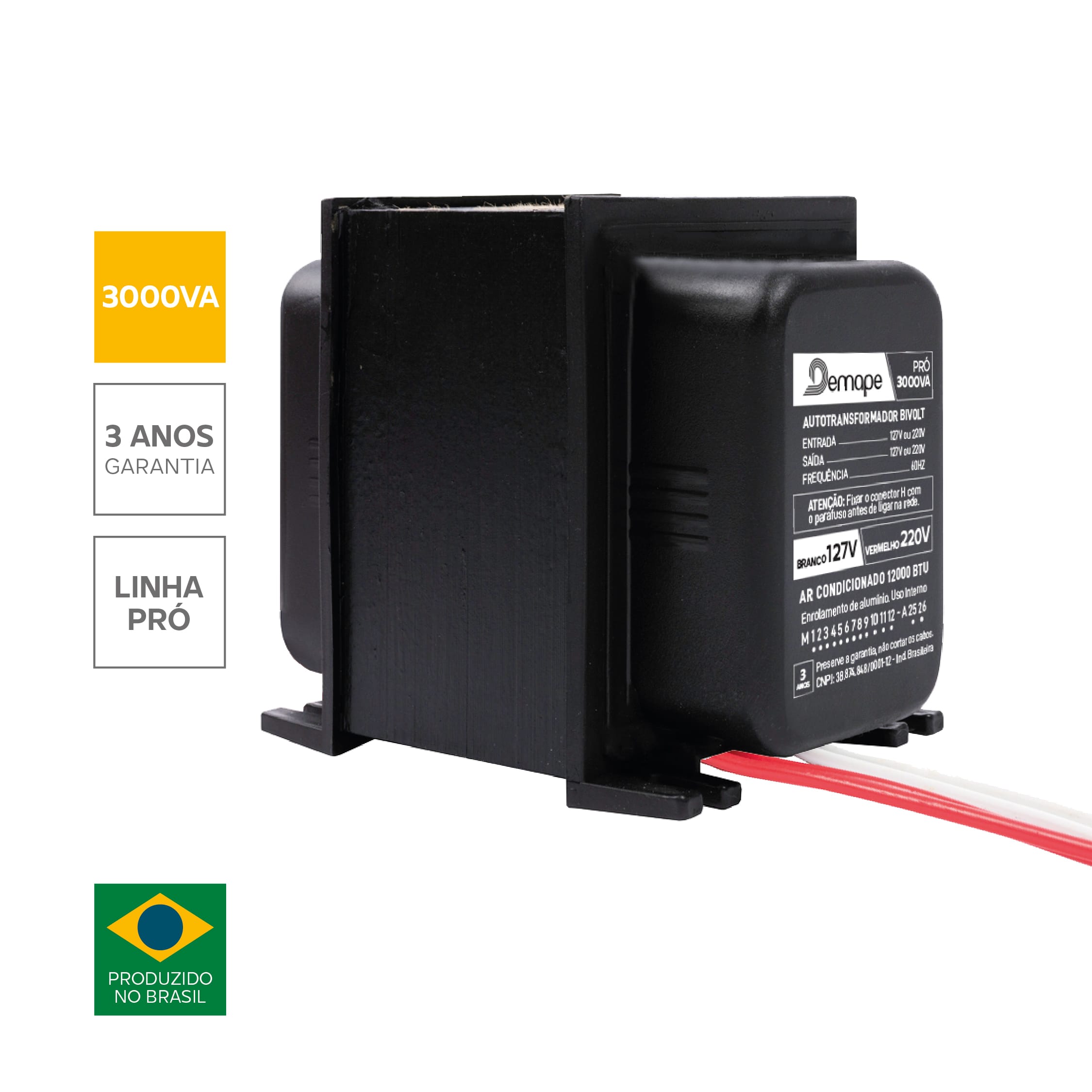 Auto transformador 3000 VA 110-220 V Demape PRO