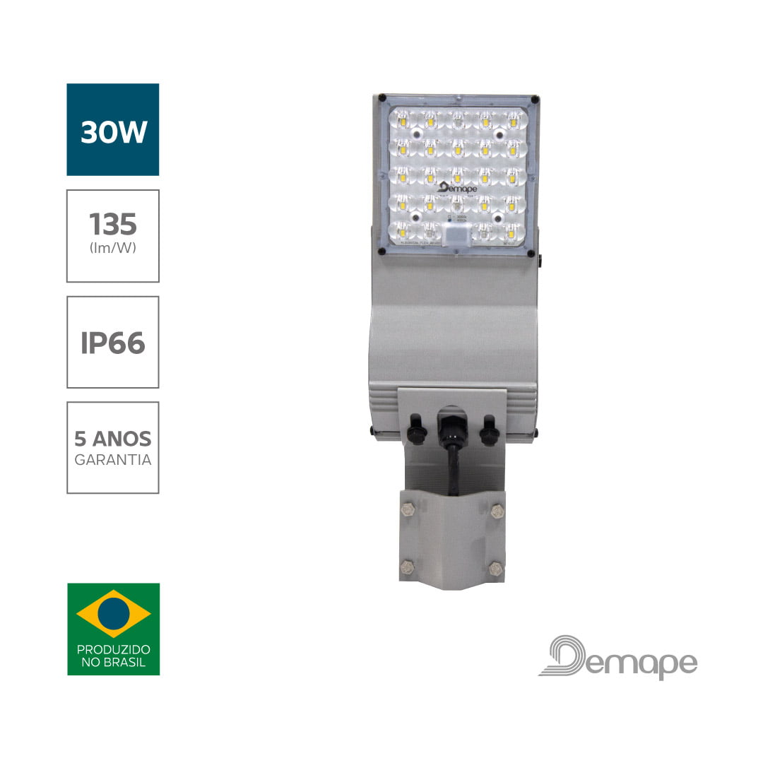 Luminária Pública LED 30W Demape Courbe 3