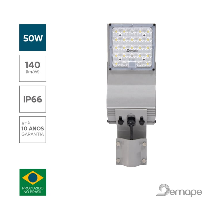 Luminária Pública LED 50W Demape Courbe 3