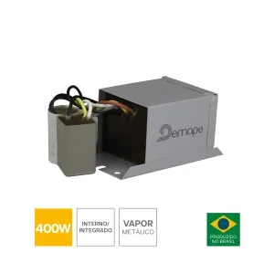 Reator-Vapor-Metálico-400W-HQI_Interno_Integrado Reator Vapor Metálico 400W Interno HQI