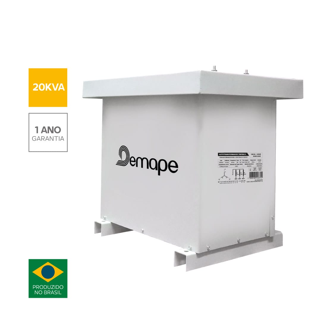 Auto transformador a seco trifásico 20 kVA 220-380 V IP54 Demape