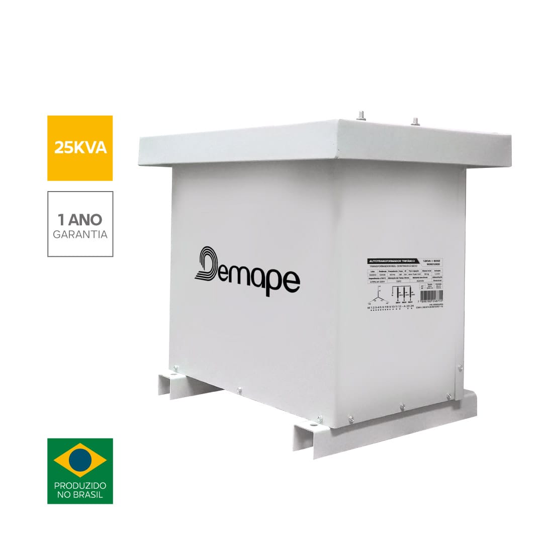 Auto transformador a seco trifásico 25 kVA 220-380 V IP54 Demape