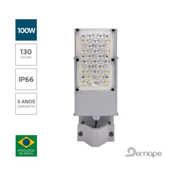 Luminária-LED-100W-Demape-PS Luminária LED 100W Demape Parking Station