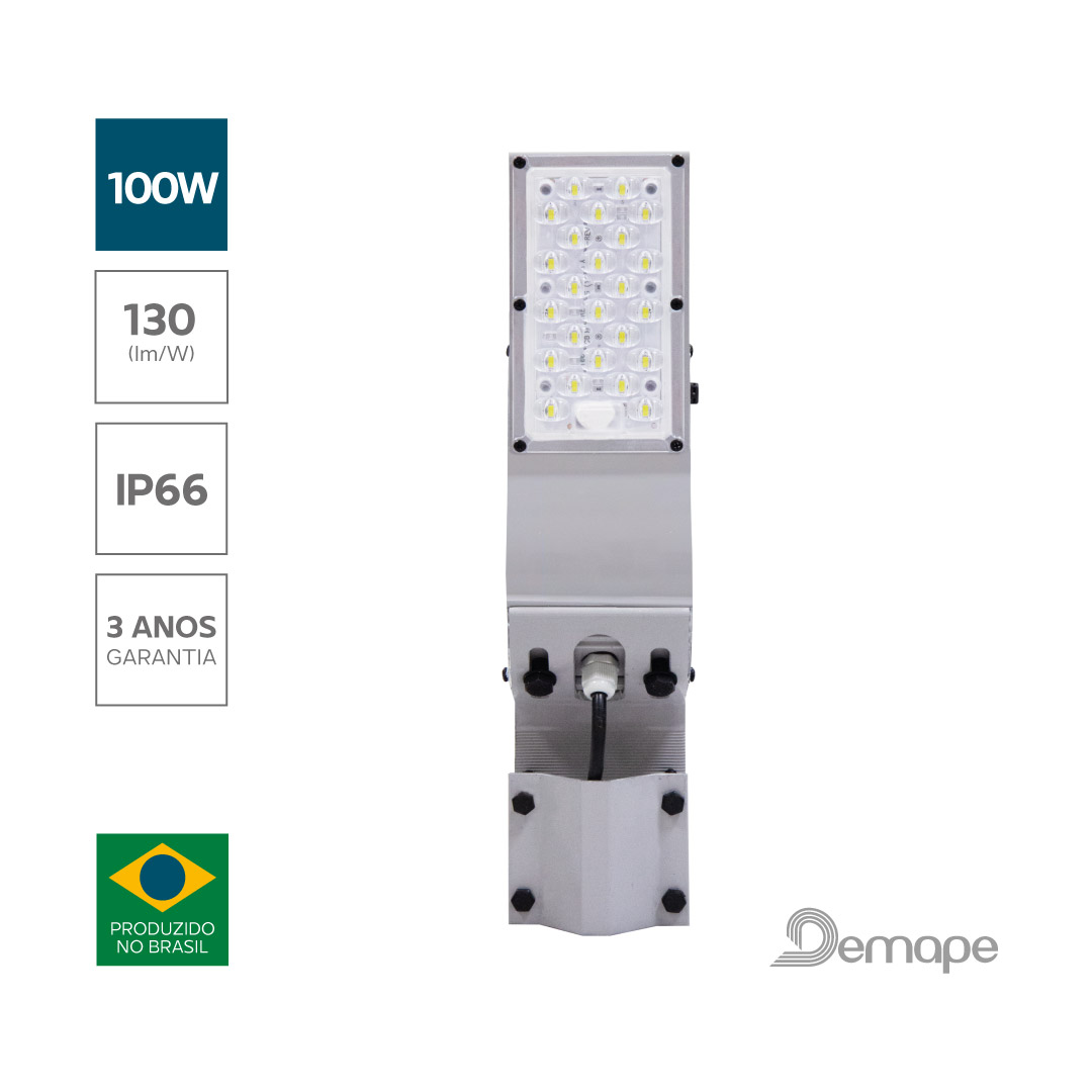 Luminária LED 100W Demape Parking Station 130lm/W
