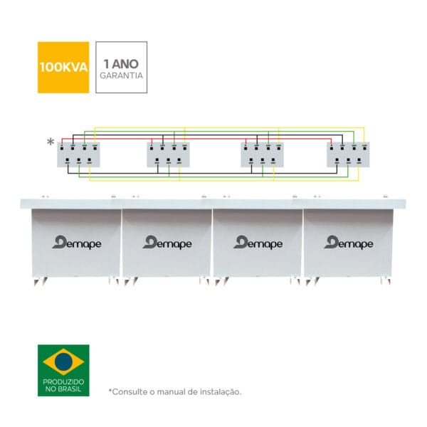 Autotransformador-Trifásico-100kva-IP54 Transformador 100 kVA Trifásico Demape
