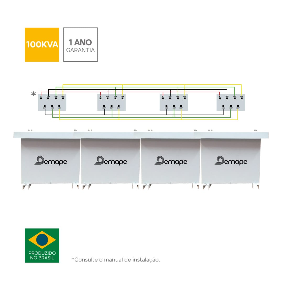 Auto transformador a seco trifásico 100 kVA 220-380 V IP54 Demape