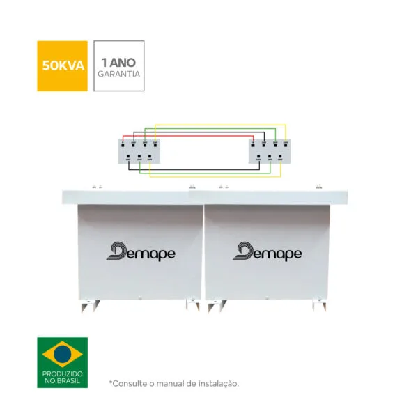 Autotransformador-Trifásico-50kva-IP54 Transformador 50 kVA Trifásico Demape
