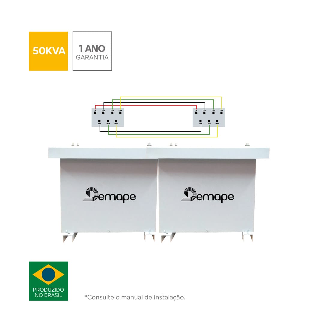 Auto transformador a seco trifásico 50 kVA 220-380 V IP54 Demape