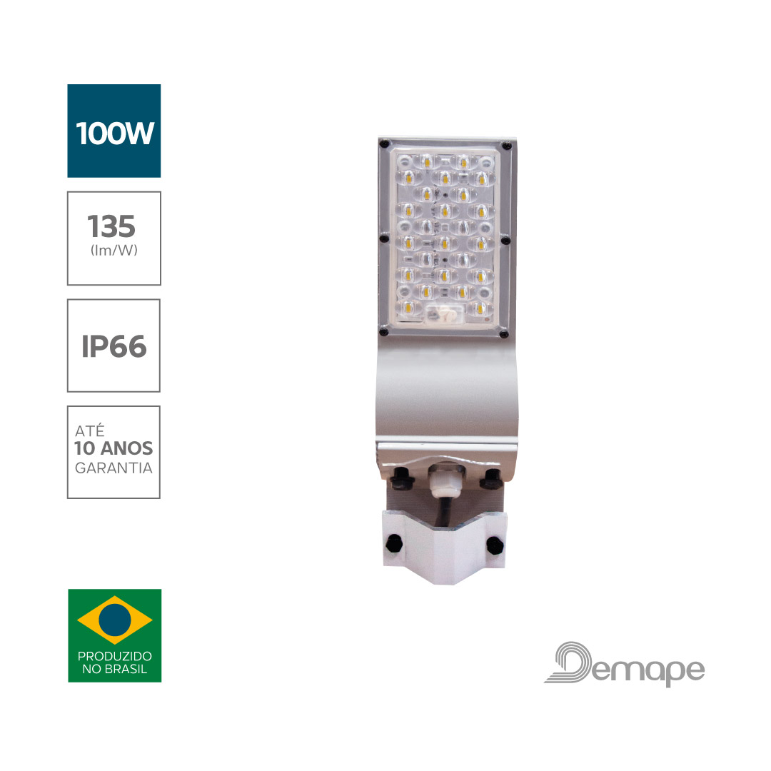 Luminária Pública LED 100W Demape Courbe 8