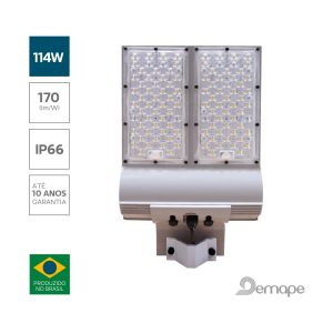 Luminária Pública LED 114W Demape Courbe 8