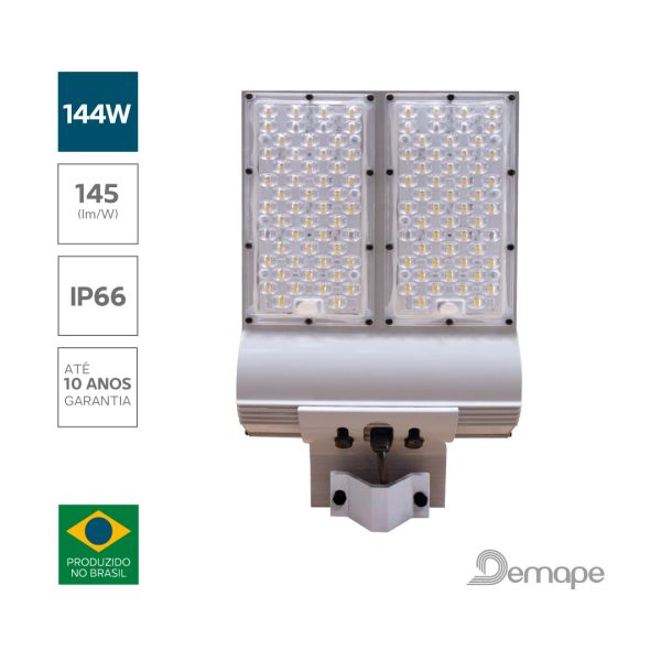 Luminária Pública LED 144W Demape Courbe 8