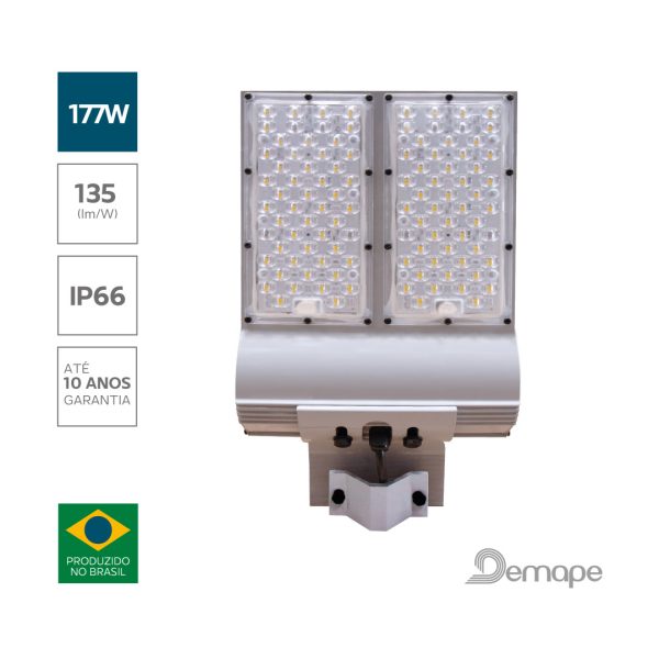 Luminária Pública LED 177W Demape Courbe 8