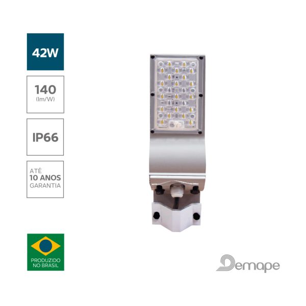 Luminária Pública LED 42W Demape Courbe 8