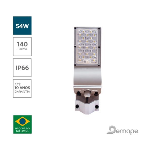 Luminária Pública LED 54W Demape Courbe 8