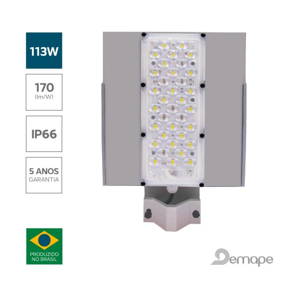 Luminária Pública LED 113W Demape Courbe 9