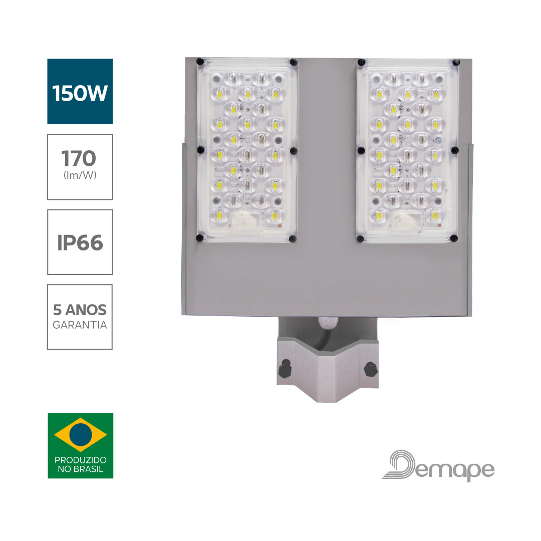 Luminária Pública LED 150W Demape Courbe 9