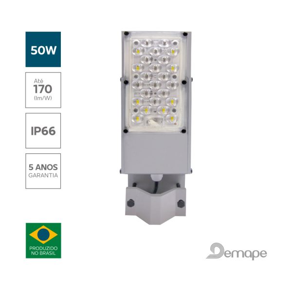 Luminária Pública LED 50W Demape Courbe 9