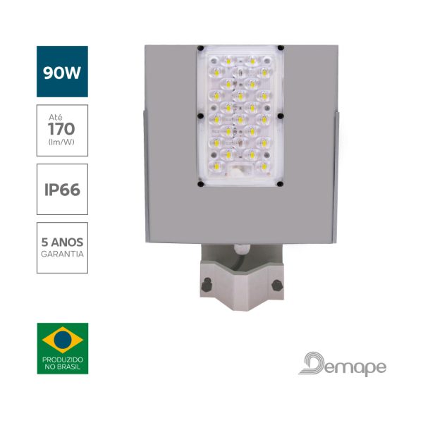 Luminária Pública LED 90W Demape Courbe 9