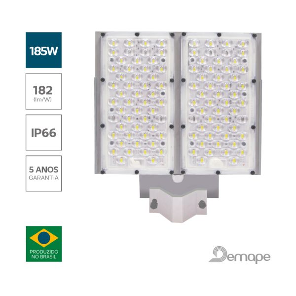 Luminária Pública LED 185W Demape Courbe 9