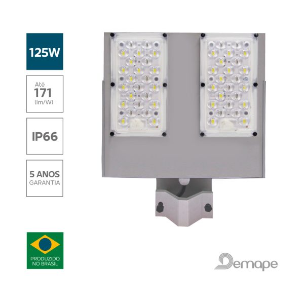 Luminária Pública LED 125W Demape Courbe 9