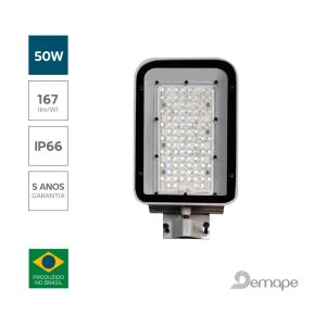 Luminária Pública LED 50W Demape C9 Vidro