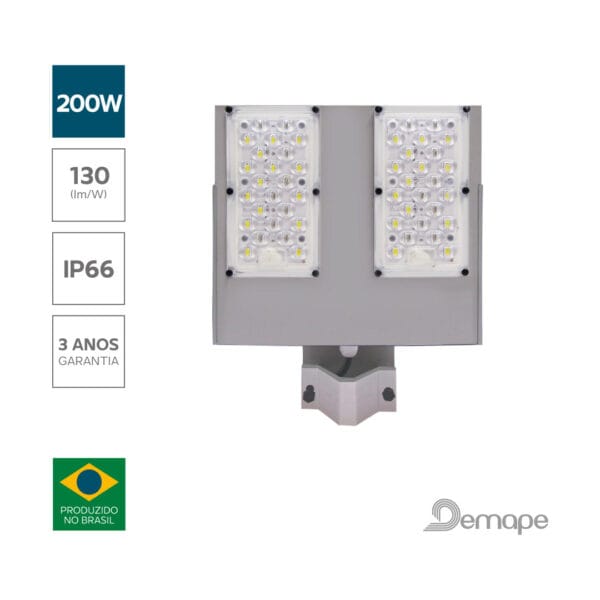 Luminária-LED-2000W-Demape-PS (1) Luminária LED 200W Demape Parking Station