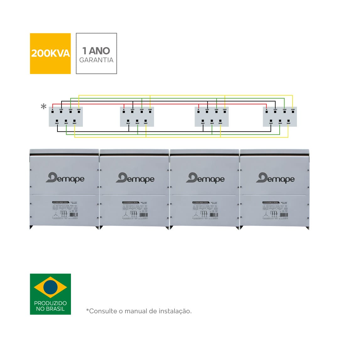 Auto transformador a seco trifásico 200 kVA 220-380 V IP23 Demape