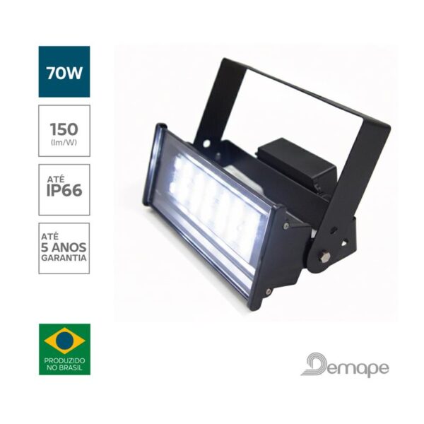 HighBay-LED-70W Luminária Industrial High Bay 70W Demape