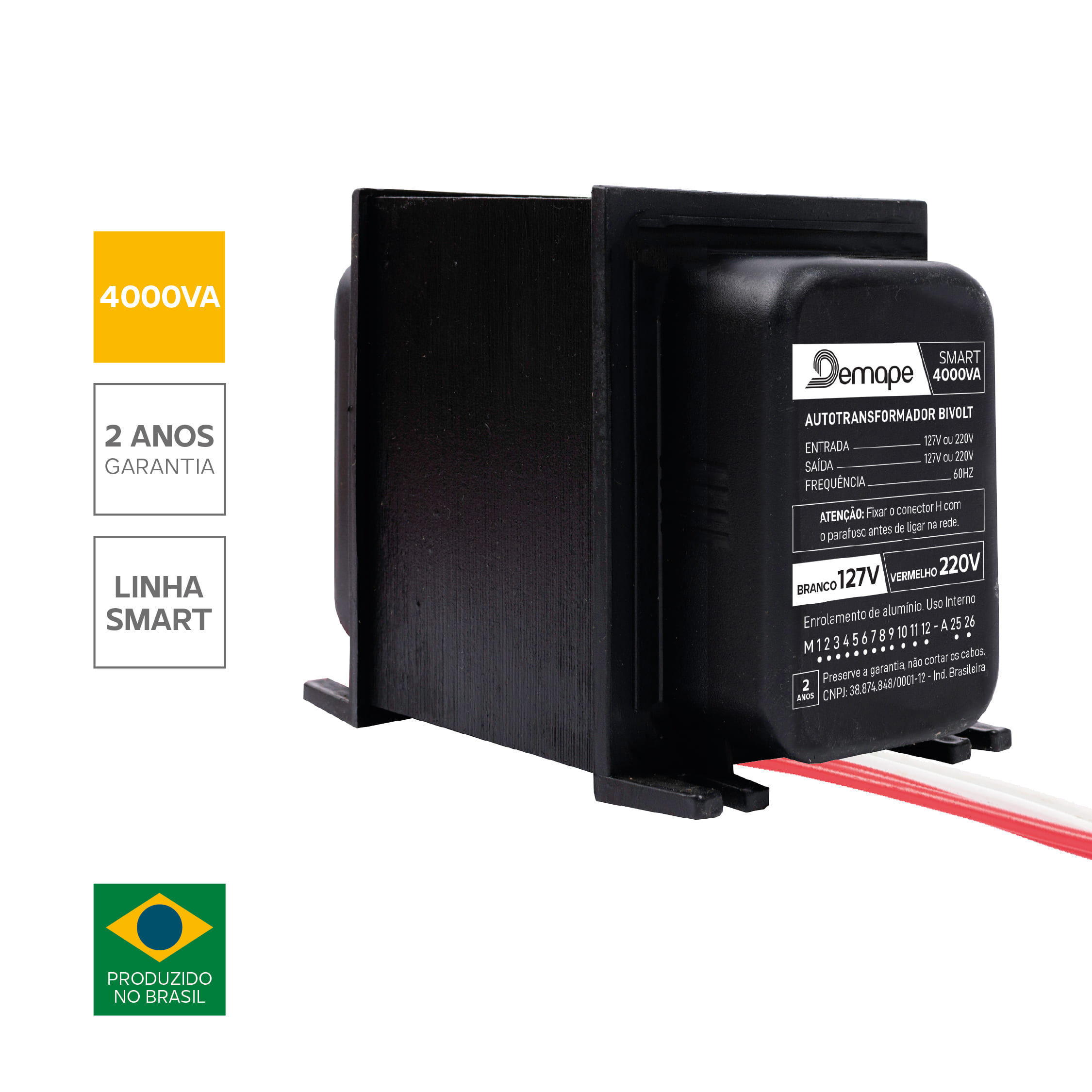 Auto transformador 4000 VA 110-220 V Demape SMART
