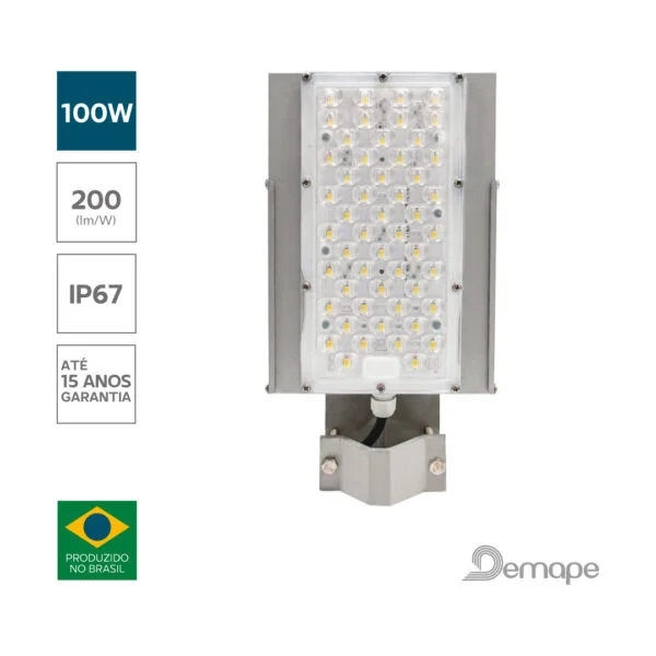 Luminária Pública LED Wave 100W Demape INMETRO PROCEL
