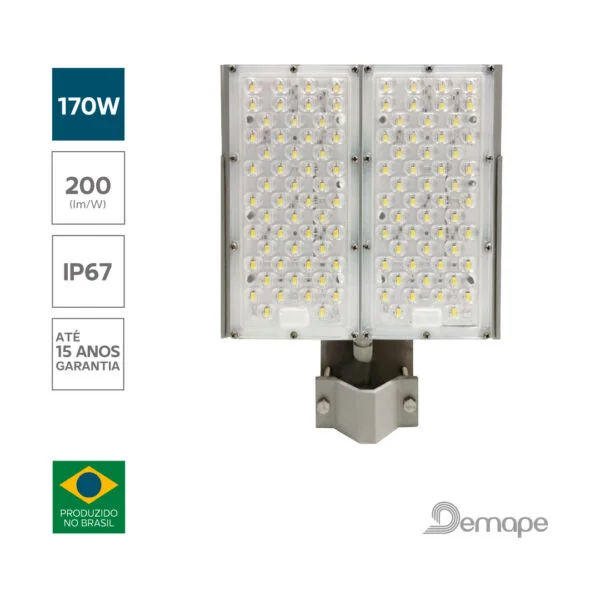 Luminária Pública LED Wave 170W Demape INMETRO PROCEL