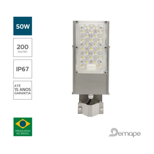 Luminária Pública LED Wave 50W Demape INMETRO PROCEL