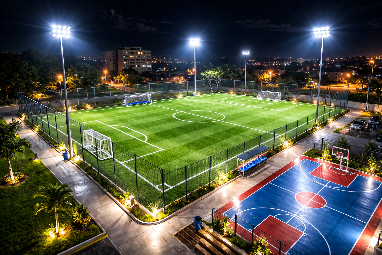 Iluminação para estadios